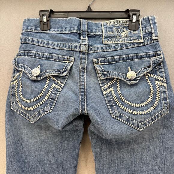 True Religion Jeans Women's 29x34 (8) Blue Billy Big T Boot Cut Western Normcore - Picture 3 of 15